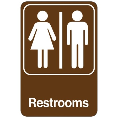 Bsc Preferred Men/Women Restrooms 9 x 6'' Facility Sign SN400